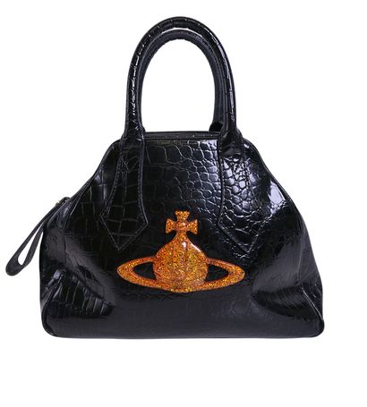Chancery, &pound;150, Handbags, Black, Patent Leather, Front view